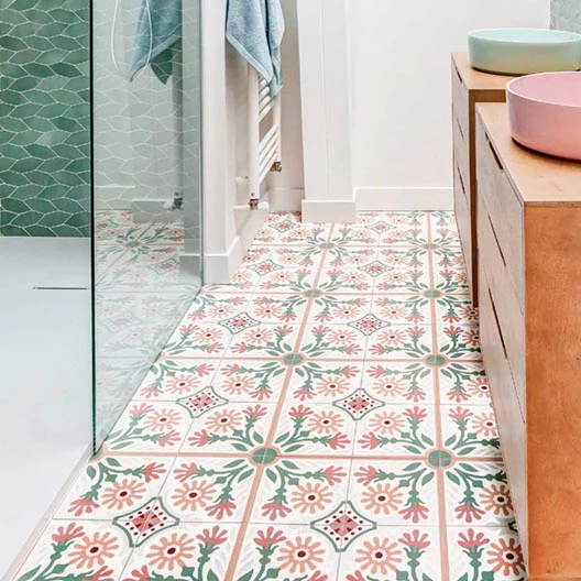 Beautiful custom cement tiles perfect for modern bathrooms